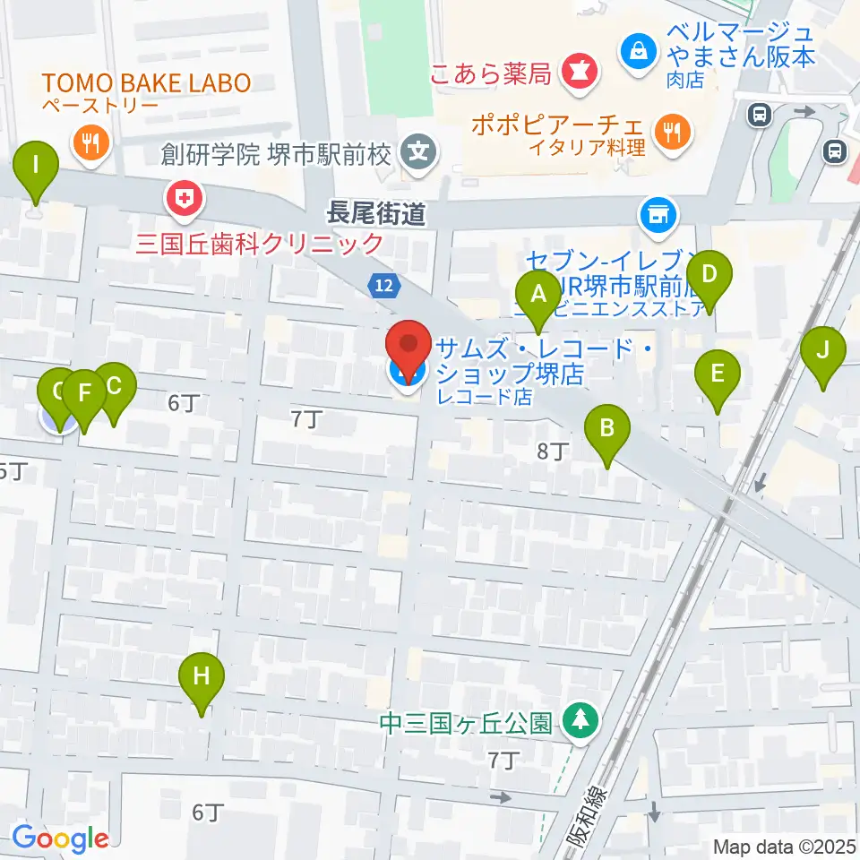 サムズ・レコード・ショップ周辺の駐車場・コインパーキング一覧地図