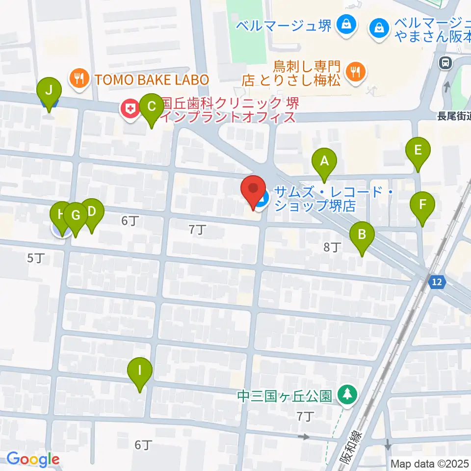 サムズ・レコード・ショップ周辺の駐車場・コインパーキング一覧地図