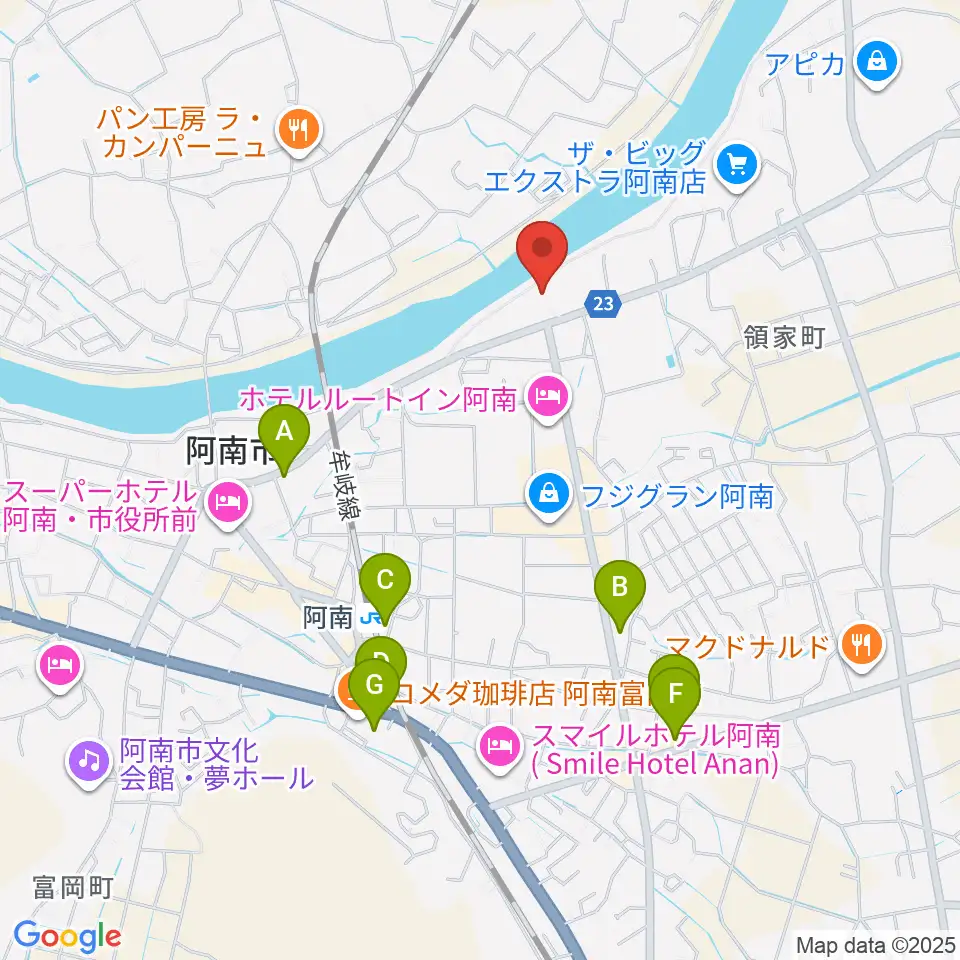 平惣ゲオ阿南センター店周辺の駐車場・コインパーキング一覧地図
