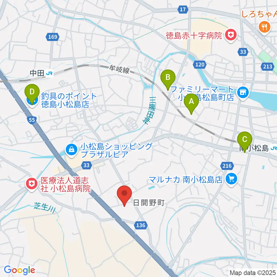平惣ゲオ小松島店周辺の駐車場・コインパーキング一覧地図