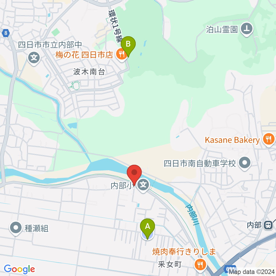 四日市ガリバー周辺の駐車場・コインパーキング一覧地図