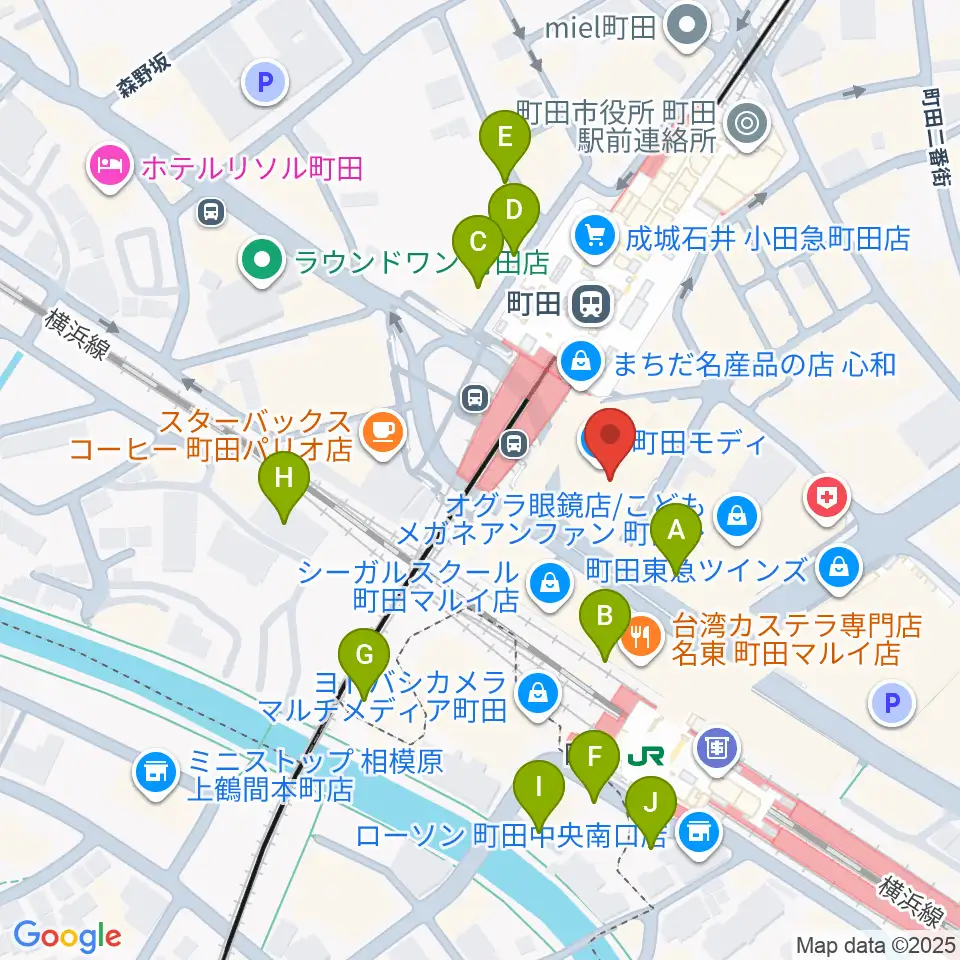 タワーレコード町田店周辺の駐車場・コインパーキング一覧地図