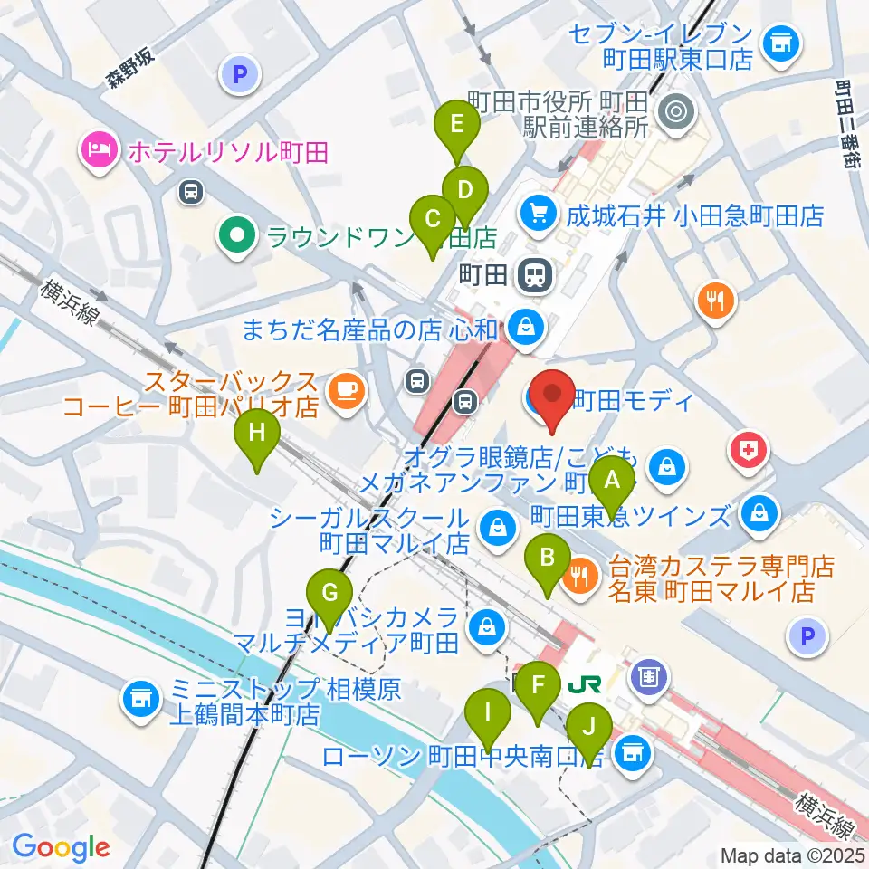 タワーレコード町田店周辺の駐車場・コインパーキング一覧地図