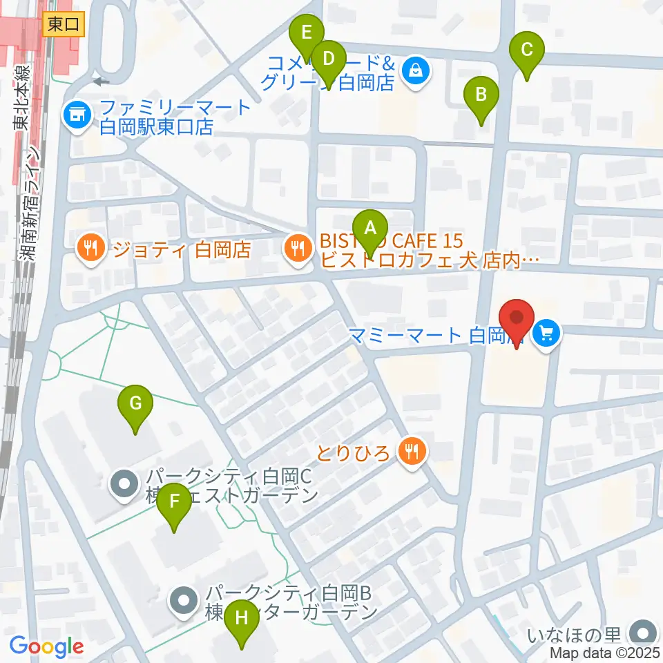 昭和楽器 白岡センター周辺の駐車場・コインパーキング一覧地図