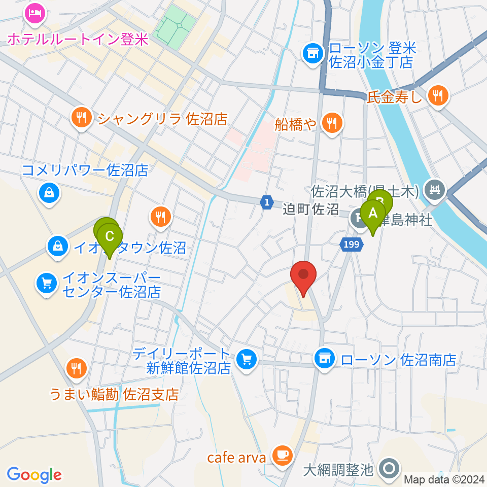 TSUTAYA 佐沼店周辺の駐車場・コインパーキング一覧地図