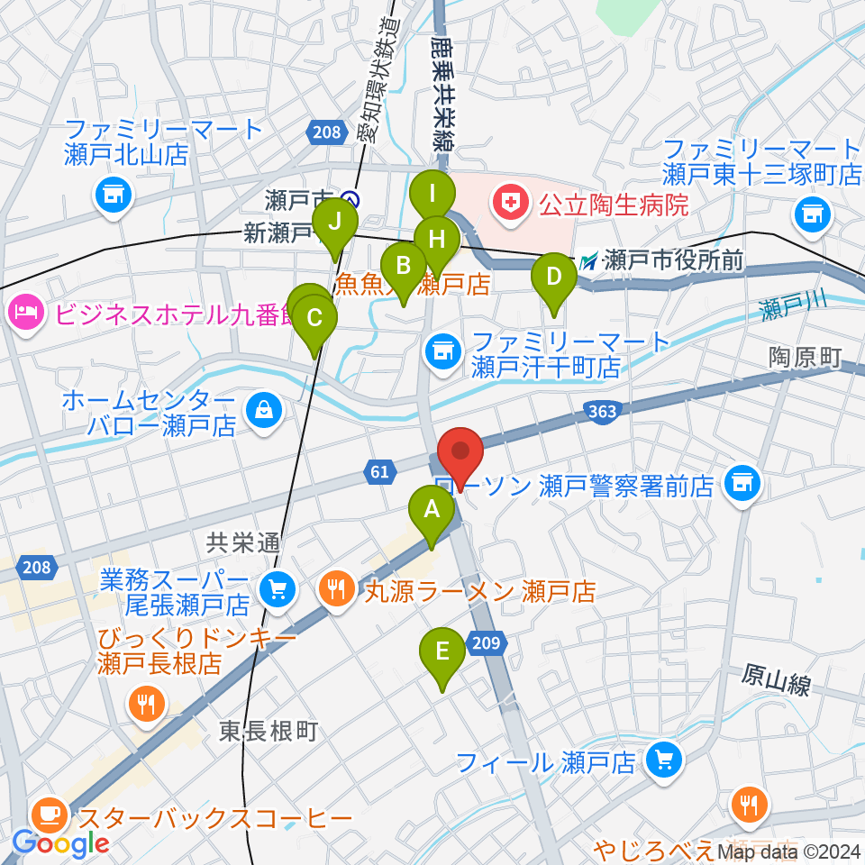 あんのんホール周辺の駐車場・コインパーキング一覧地図