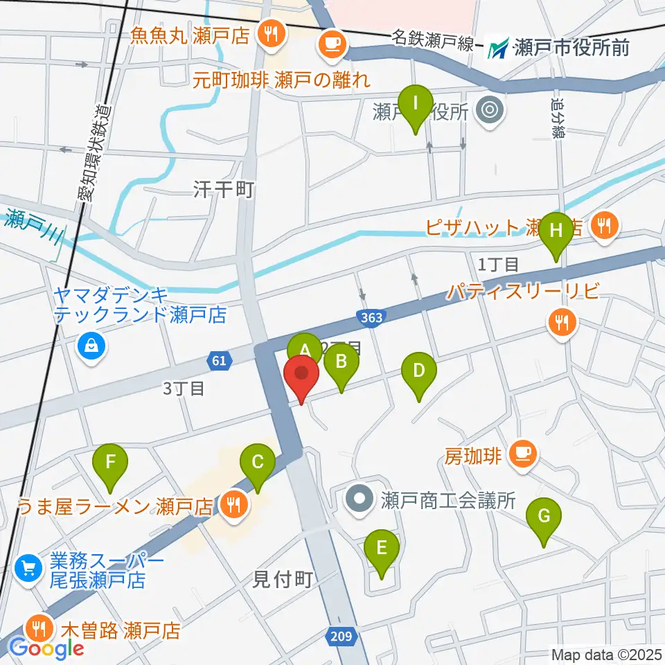 あんのんホール周辺の駐車場・コインパーキング一覧地図