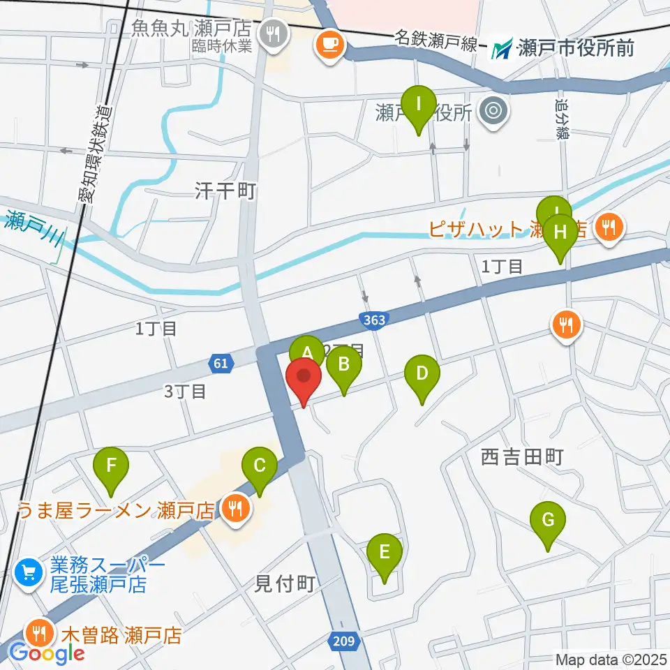 あんのんホール周辺の駐車場・コインパーキング一覧地図
