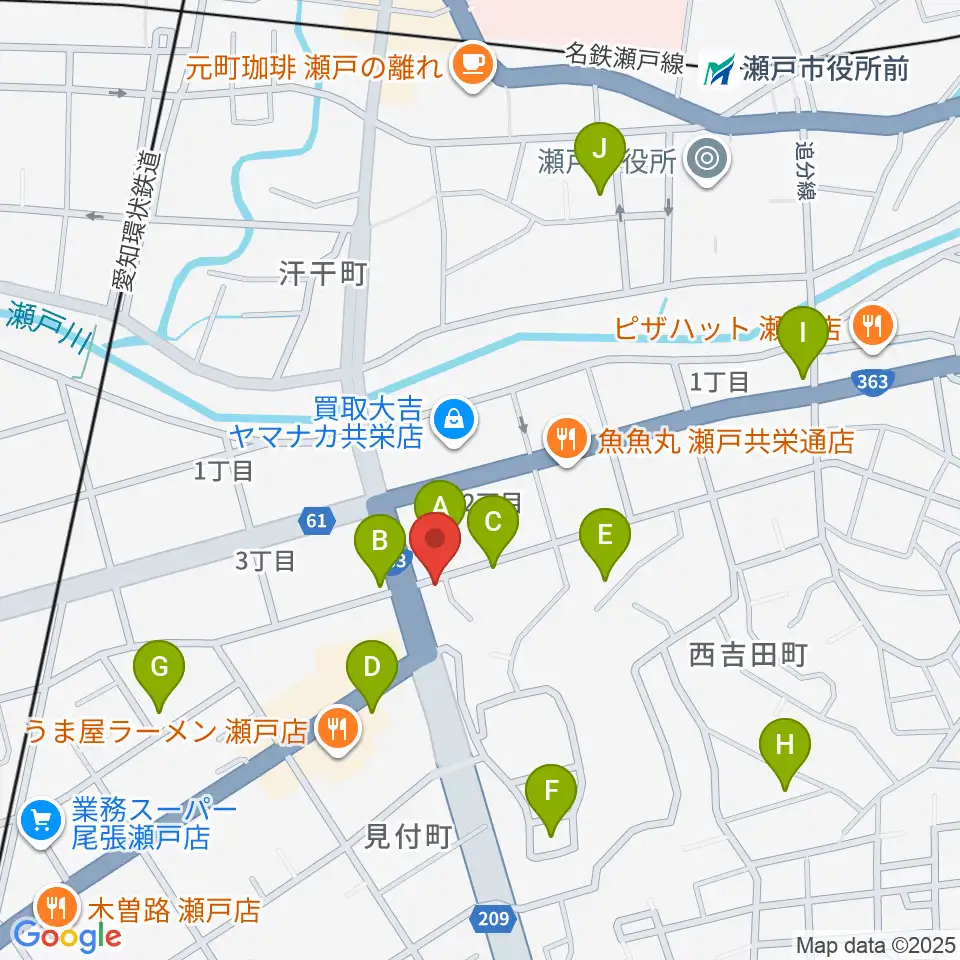あんのんホール周辺の駐車場・コインパーキング一覧地図