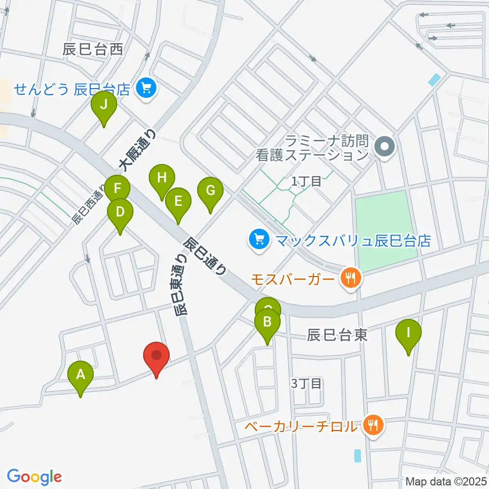 ブリージン・ミュージック周辺の駐車場・コインパーキング一覧地図