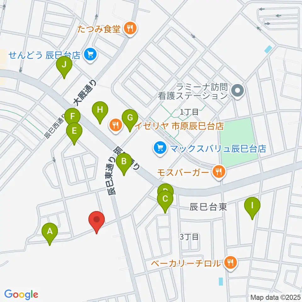 ブリージン・ミュージック周辺の駐車場・コインパーキング一覧地図