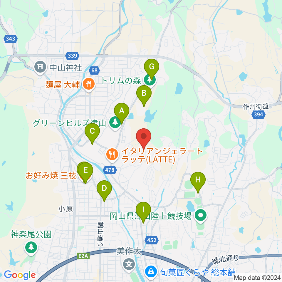 ピアノ工房アムズ周辺の駐車場・コインパーキング一覧地図