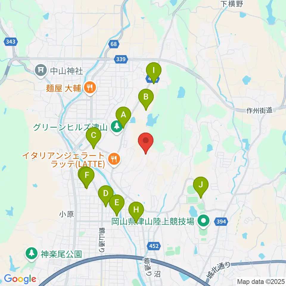 ピアノ工房アムズ周辺の駐車場・コインパーキング一覧地図