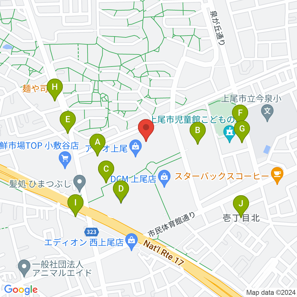 タワーレコード アリオ上尾店周辺の駐車場・コインパーキング一覧地図