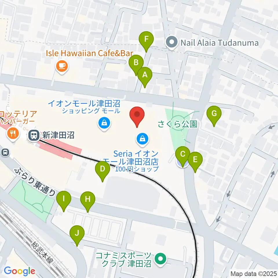 タワーレコード 津田沼店周辺の駐車場・コインパーキング一覧地図