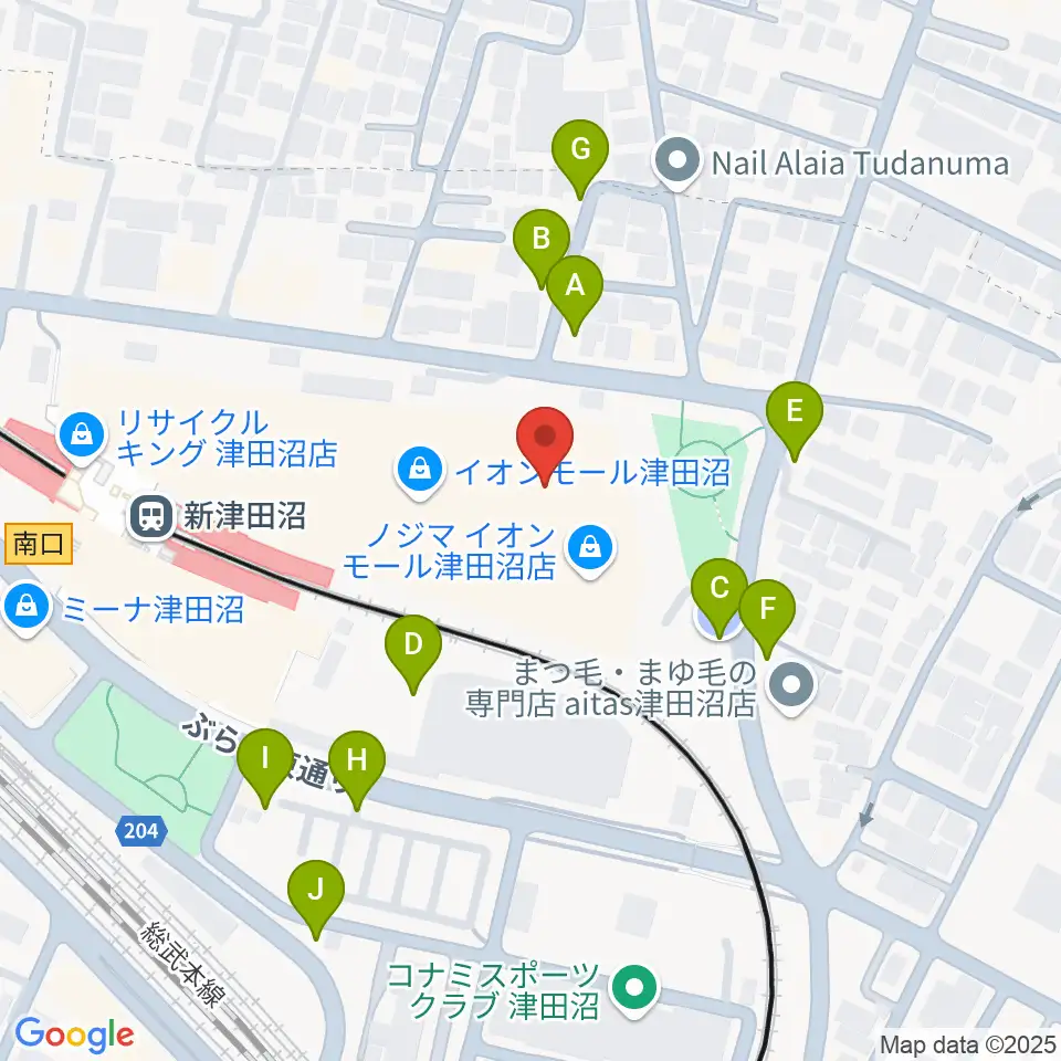タワーレコード 津田沼店周辺の駐車場・コインパーキング一覧地図
