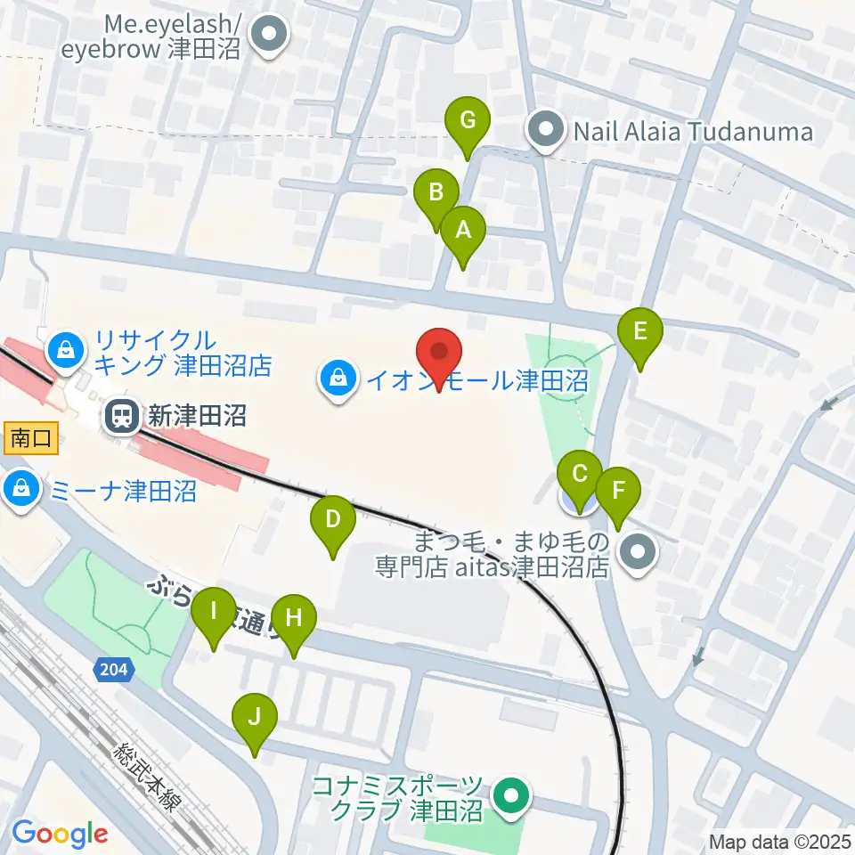 タワーレコード 津田沼店周辺の駐車場・コインパーキング一覧地図