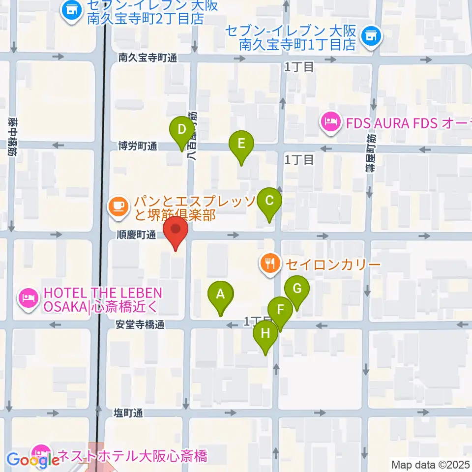 南船場CELL周辺の駐車場・コインパーキング一覧地図