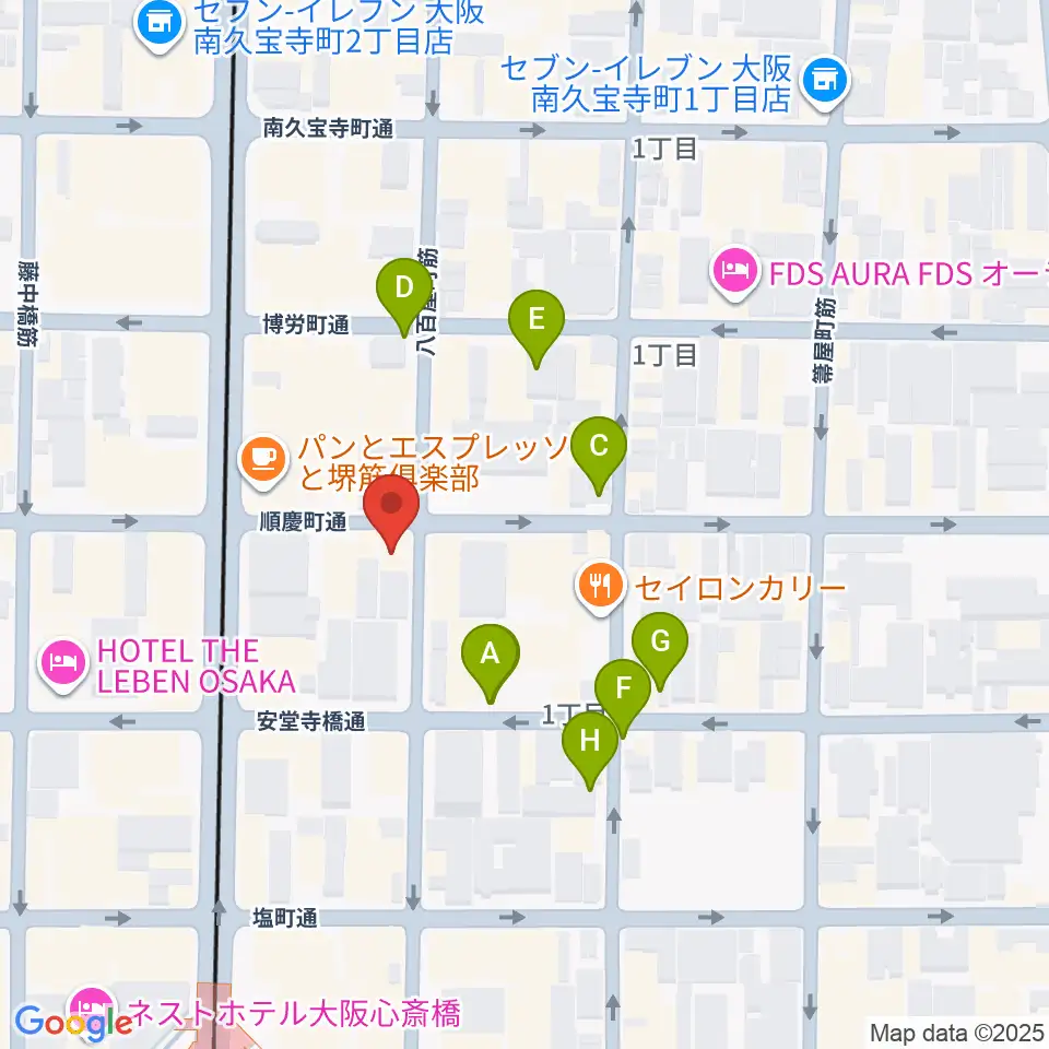 南船場CELL周辺の駐車場・コインパーキング一覧地図