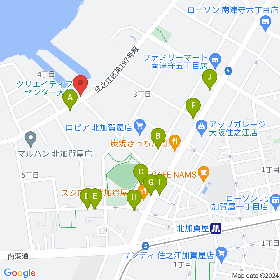 Ccoクリエイティブセンター大阪 周辺の駐車場 コインパーキング一覧マップ