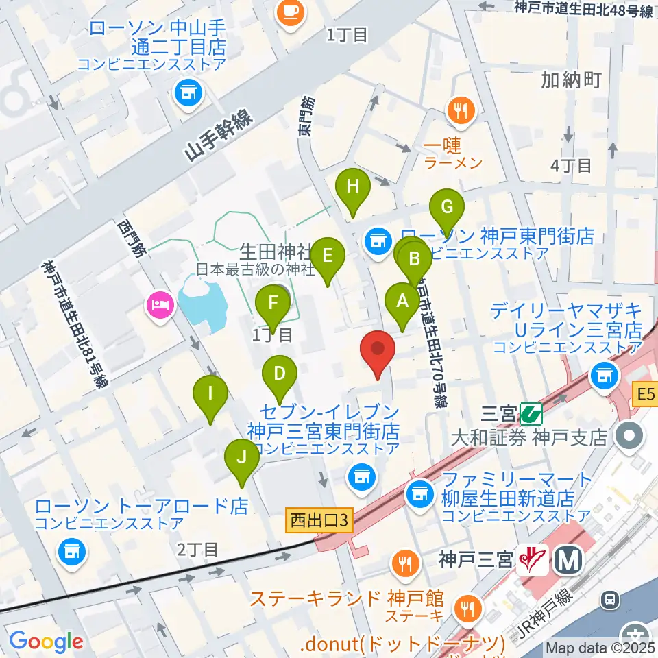 クラブ月世界周辺の駐車場・コインパーキング一覧地図