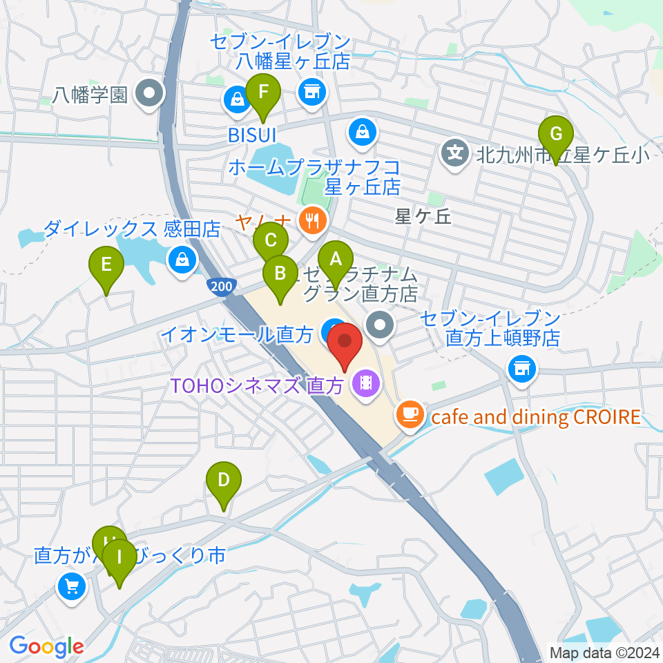 HMVイオンモール直方周辺の駐車場・コインパーキング一覧地図