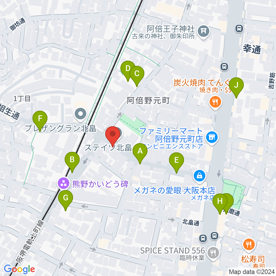 ベル音楽サロン周辺の駐車場・コインパーキング一覧地図