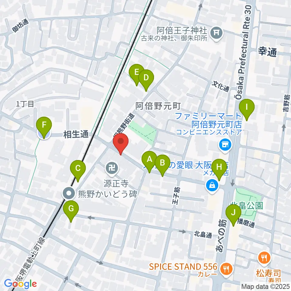 ベル音楽サロン周辺の駐車場・コインパーキング一覧地図