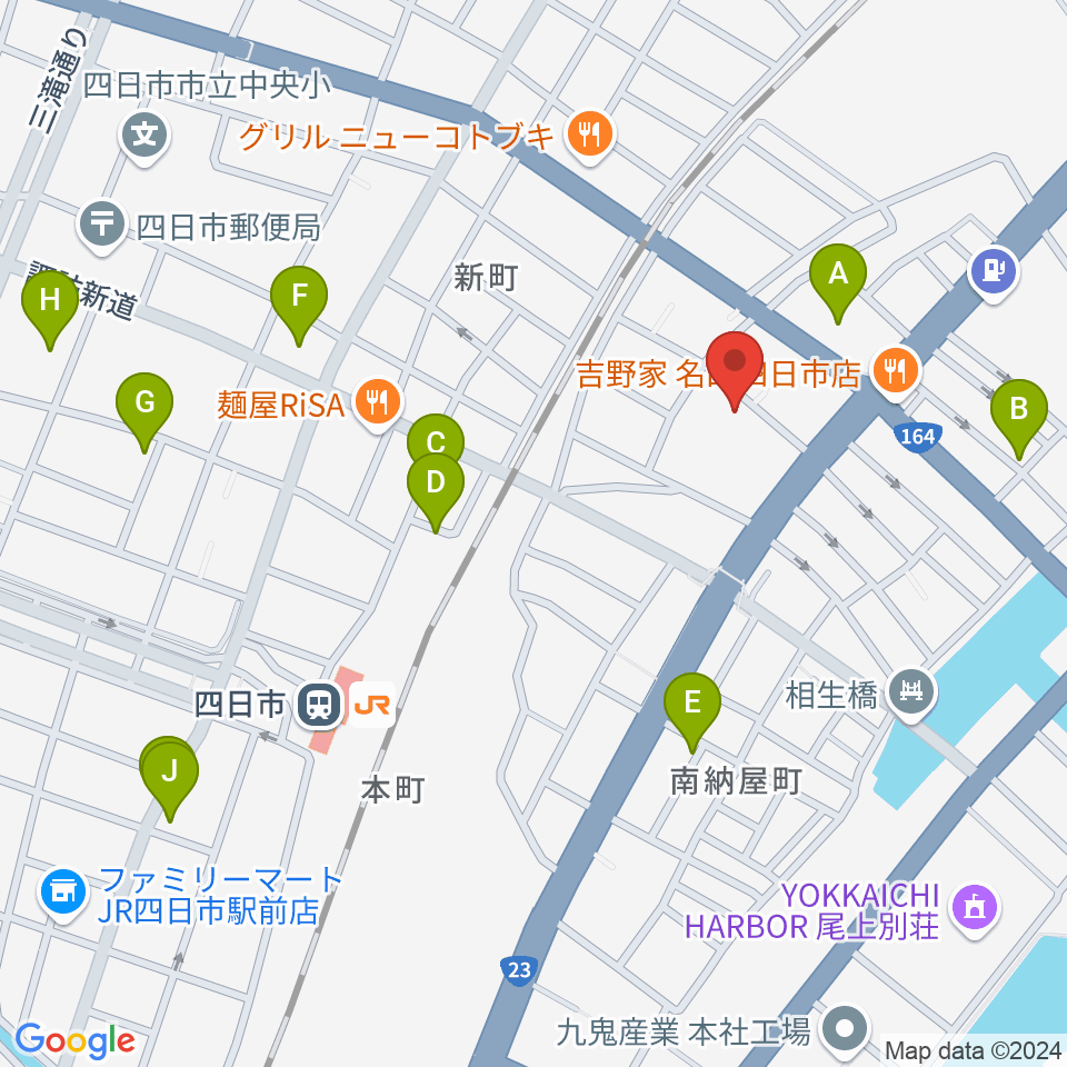 四日市市なやプラザ周辺の駐車場・コインパーキング一覧地図