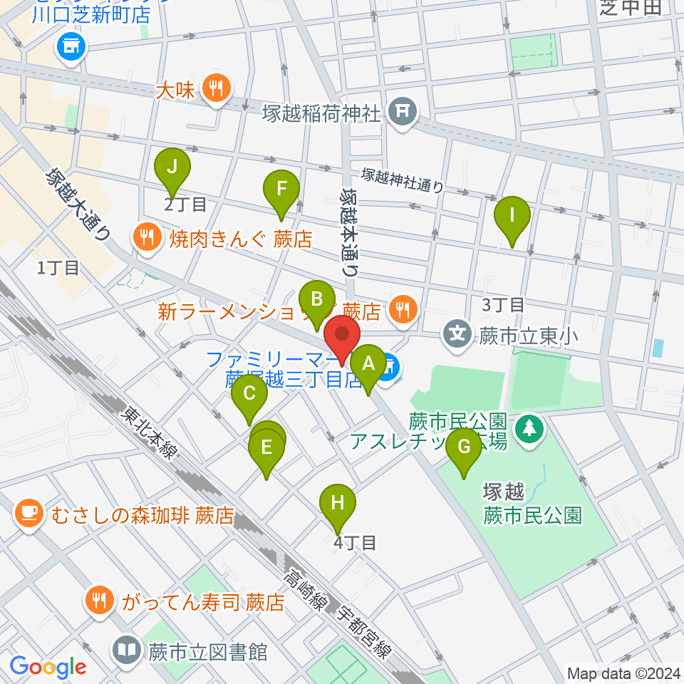 天沢バイオリン工房周辺の駐車場・コインパーキング一覧地図