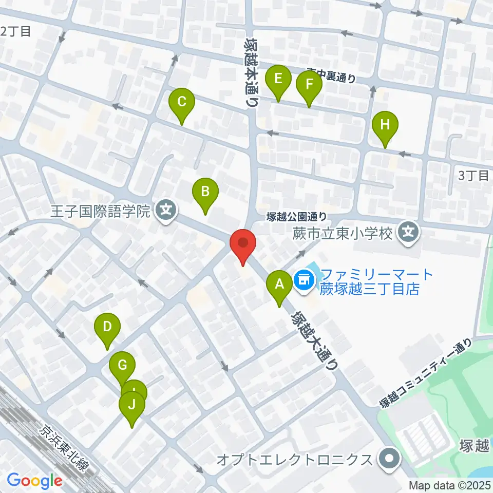 天沢バイオリン工房周辺の駐車場・コインパーキング一覧地図