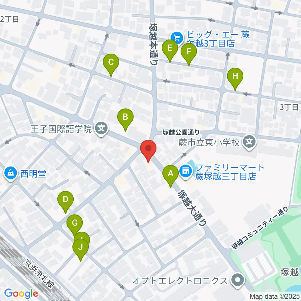 天沢バイオリン工房周辺の駐車場・コインパーキング一覧地図