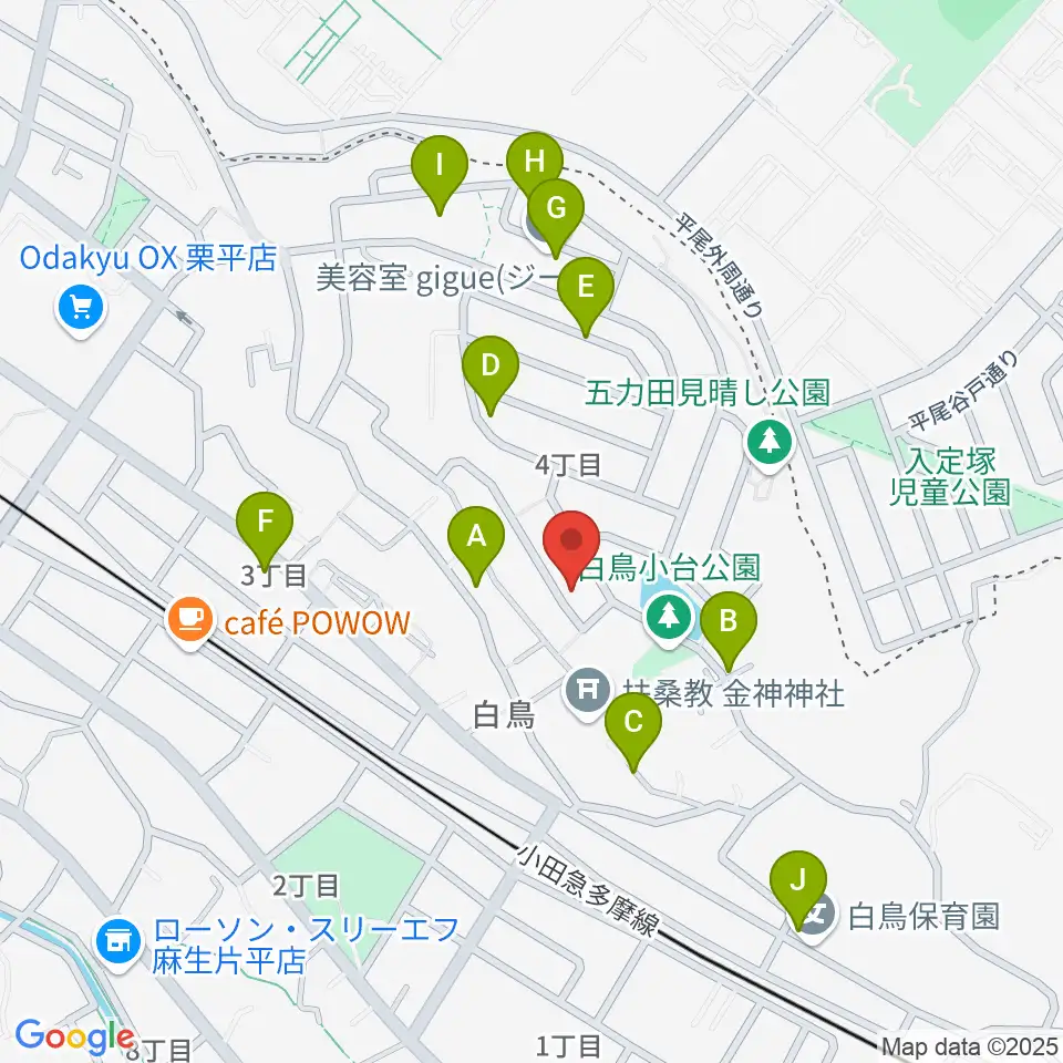 菊池ヴァイオリン・ピアノ教室周辺の駐車場・コインパーキング一覧地図
