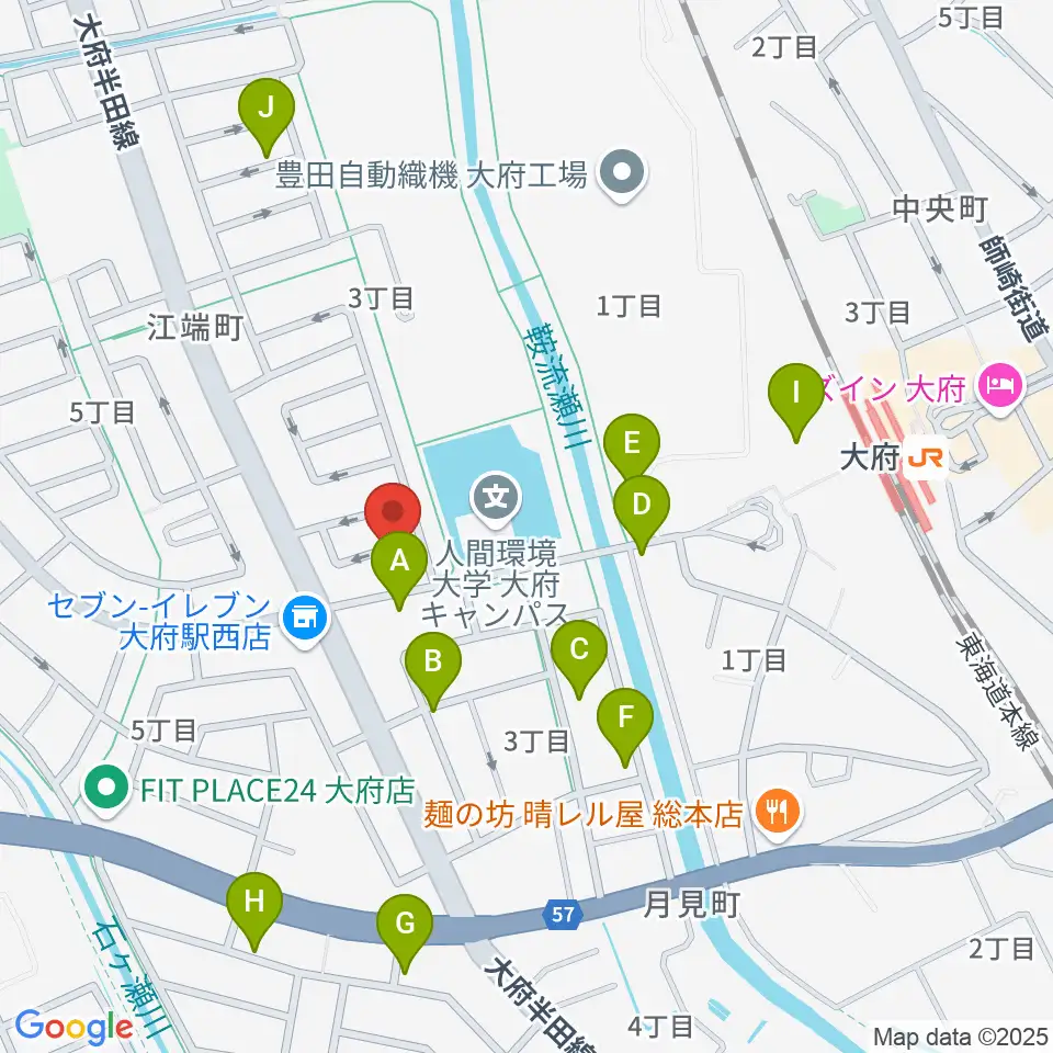 音楽教室ルチェンテ周辺の駐車場・コインパーキング一覧地図