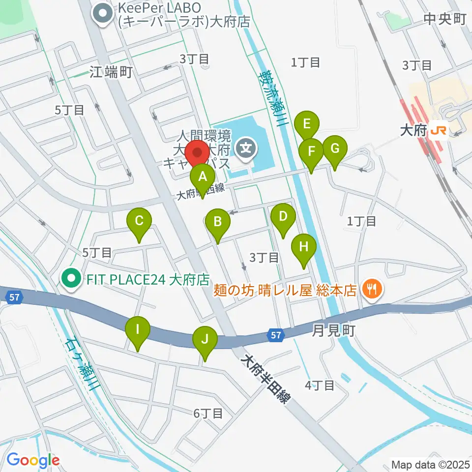 音楽教室ルチェンテ周辺の駐車場・コインパーキング一覧地図