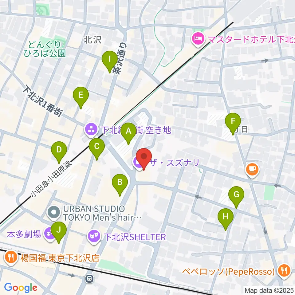ザ・スズナリ周辺の駐車場・コインパーキング一覧地図