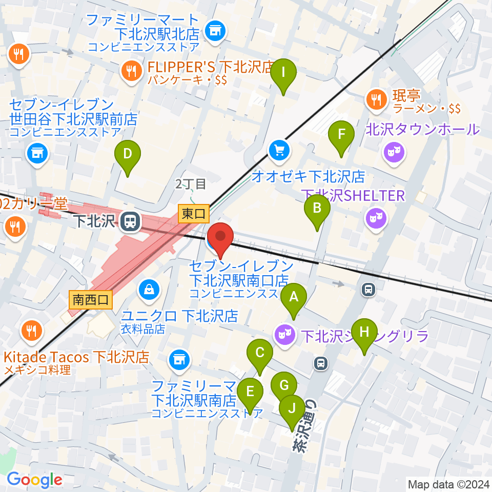 駅前劇場周辺の駐車場・コインパーキング一覧地図