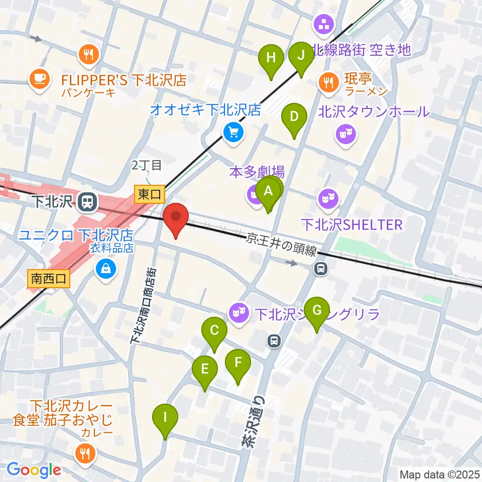 駅前劇場周辺の駐車場・コインパーキング一覧地図