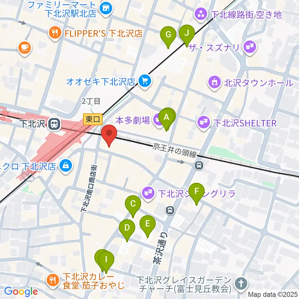 駅前劇場周辺の駐車場・コインパーキング一覧地図