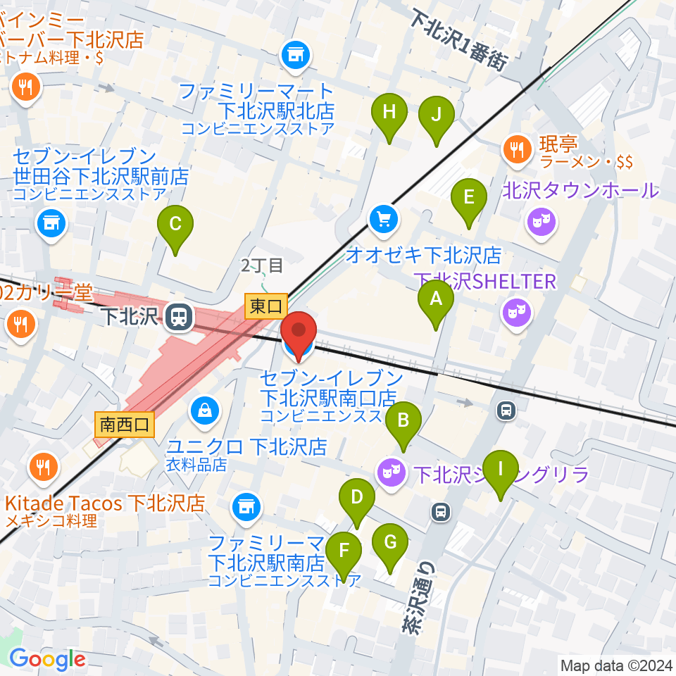 OFF・OFFシアター周辺の駐車場・コインパーキング一覧地図