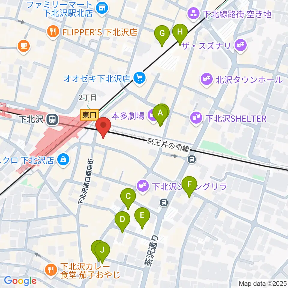 OFF・OFFシアター周辺の駐車場・コインパーキング一覧地図