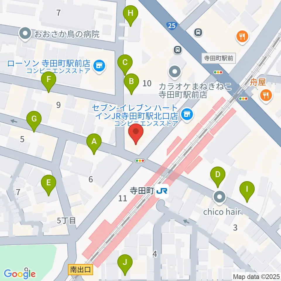 寺田町Fireloop周辺の駐車場・コインパーキング一覧地図