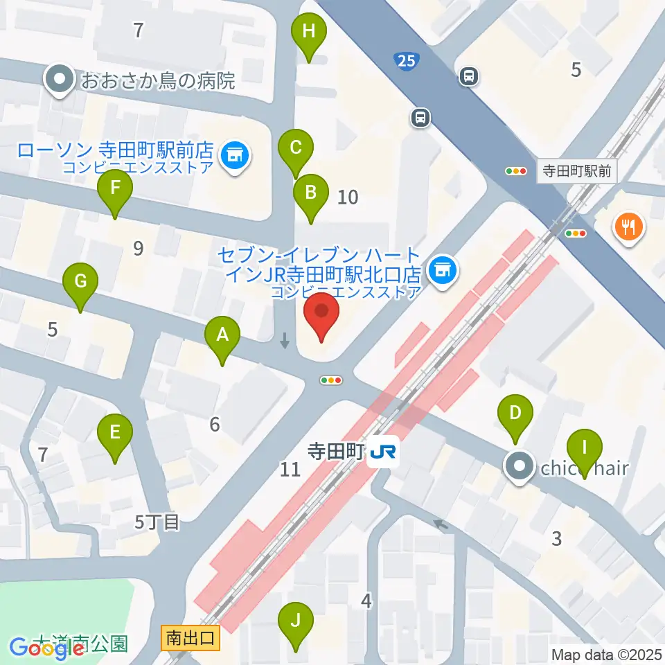 寺田町Fireloop周辺の駐車場・コインパーキング一覧地図