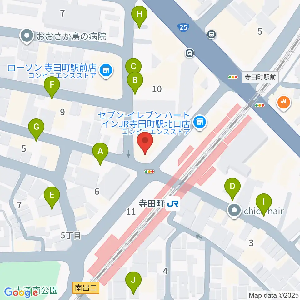 寺田町Fireloop周辺の駐車場・コインパーキング一覧地図