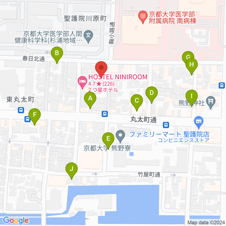 京都教育文化センター周辺の駐車場・コインパーキング一覧地図