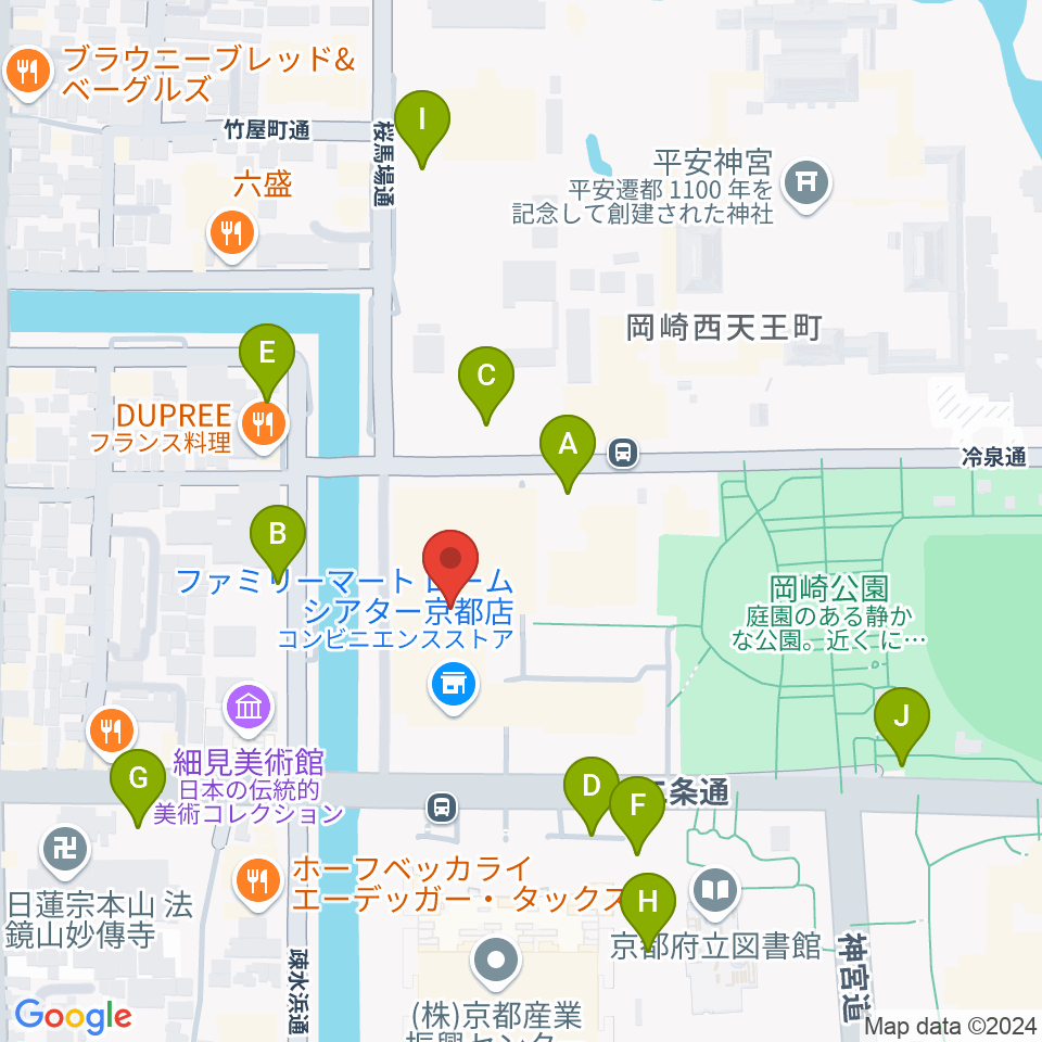 ロームシアター京都周辺の駐車場・コインパーキング一覧地図