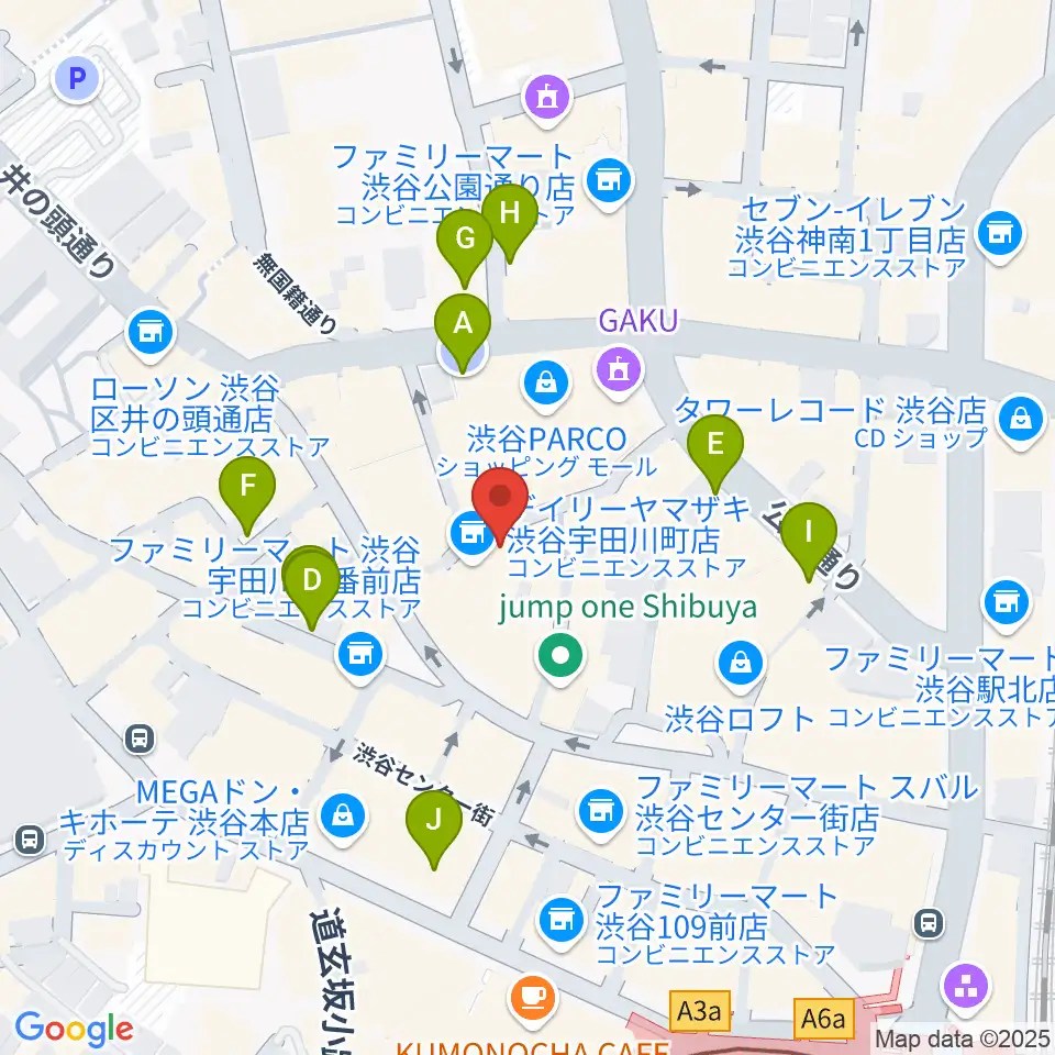 渋谷GARRET周辺の駐車場・コインパーキング一覧地図