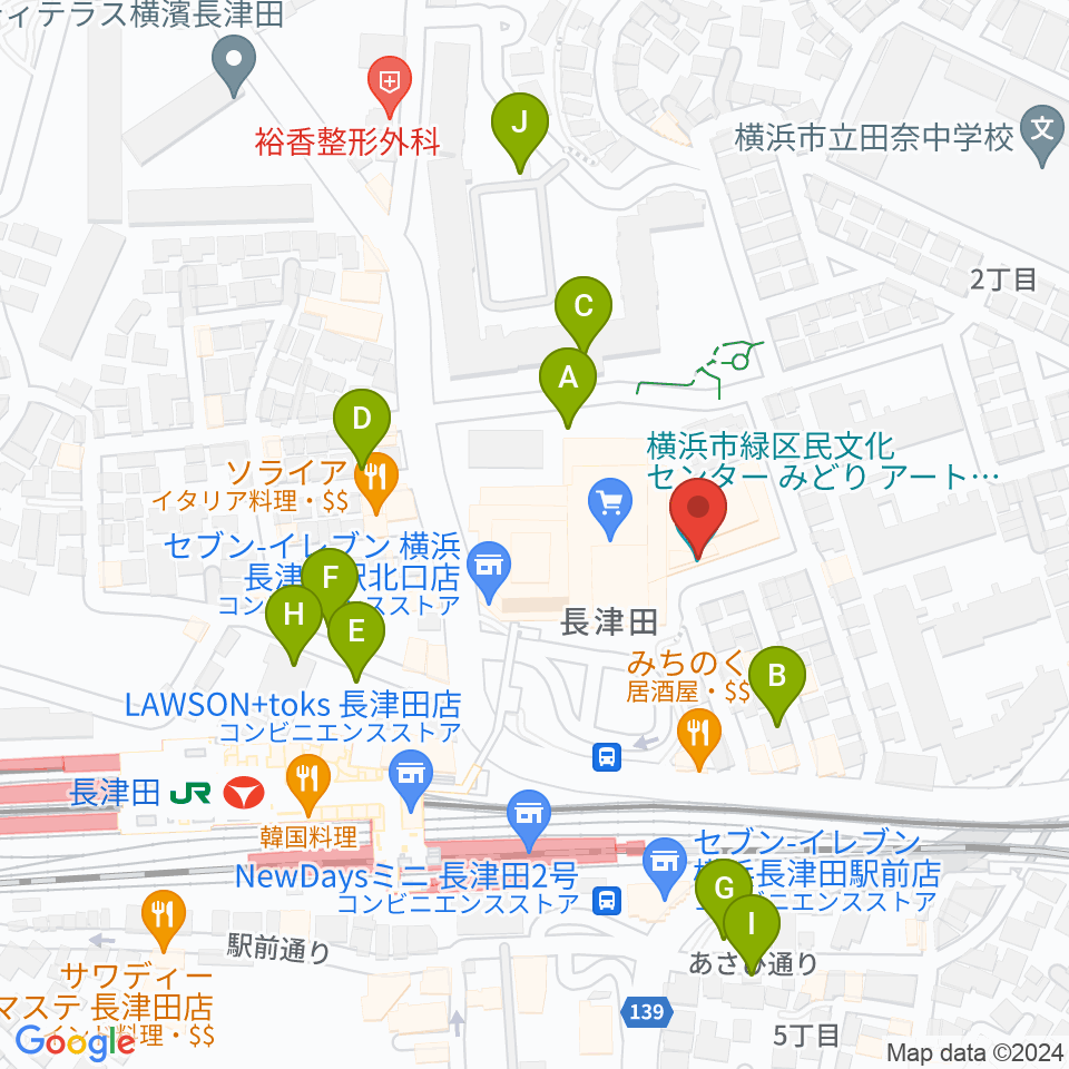 横浜市緑区民文化センター みどりアートパーク周辺の駐車場・コインパーキング一覧地図