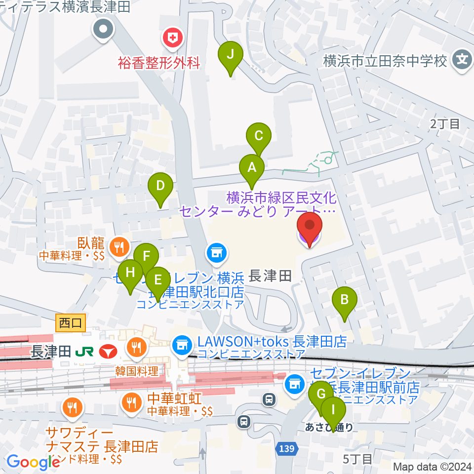 横浜市緑区民文化センター みどりアートパーク周辺の駐車場・コインパーキング一覧地図