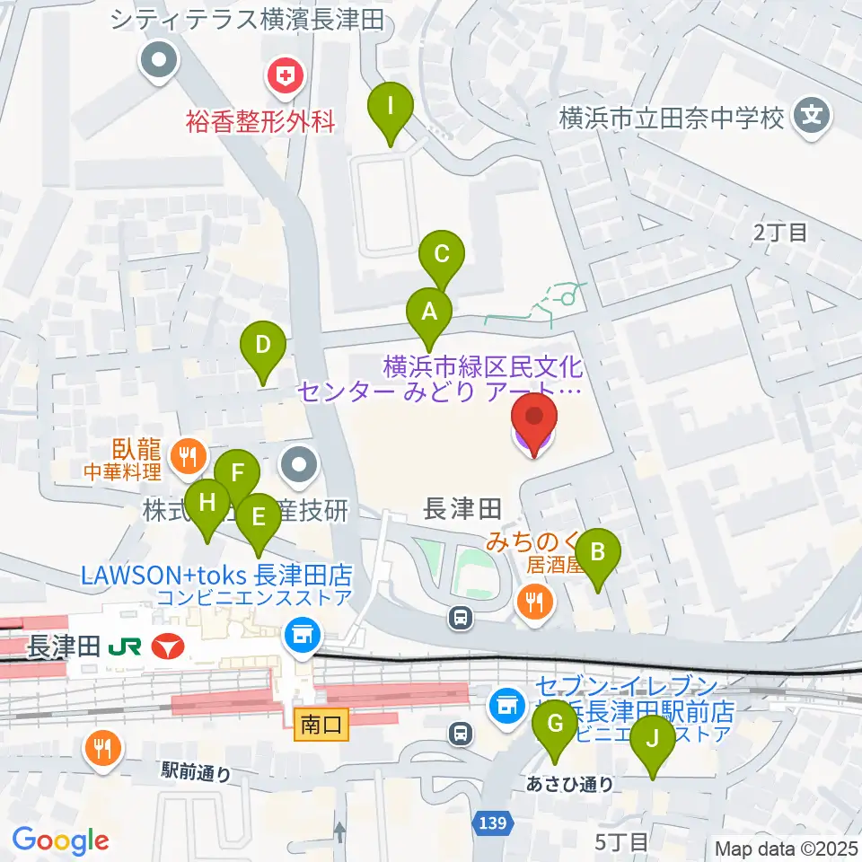 横浜市緑区民文化センター みどりアートパーク周辺の駐車場・コインパーキング一覧地図
